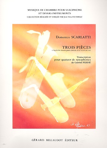 3 pièces&nbsp;&nbsp;pour 4 saxophones (SATBar)&nbsp;&nbsp;partition et parties