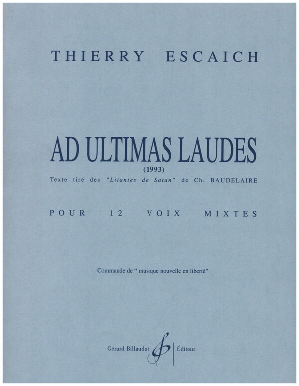 Ad Ultimas Laudes&nbsp;&nbsp;pour 12 voix mixtes et plus&nbsp;&nbsp;partition