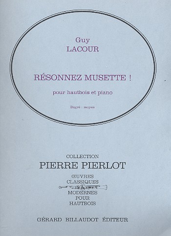 Résonnez Musette pour hautbois et piano&nbsp;&nbsp;&nbsp;&nbsp;
