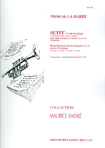 Suite en ré majeur pour 2 trompettes, orchestre à cordes et clavecin&nbsp;&nbsp;pour 2 trompettes et piano&nbsp;&nbsp;parties