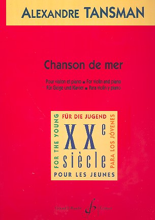 Chanson de mer&nbsp;&nbsp;pour violon et piano&nbsp;&nbsp;