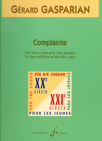 Complainte&nbsp;&nbsp;pour violon et piano&nbsp;&nbsp;