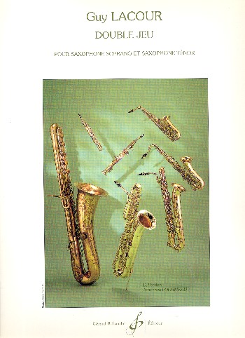 Double jeu  pour saxophone soprano et saxophone ténor  partition