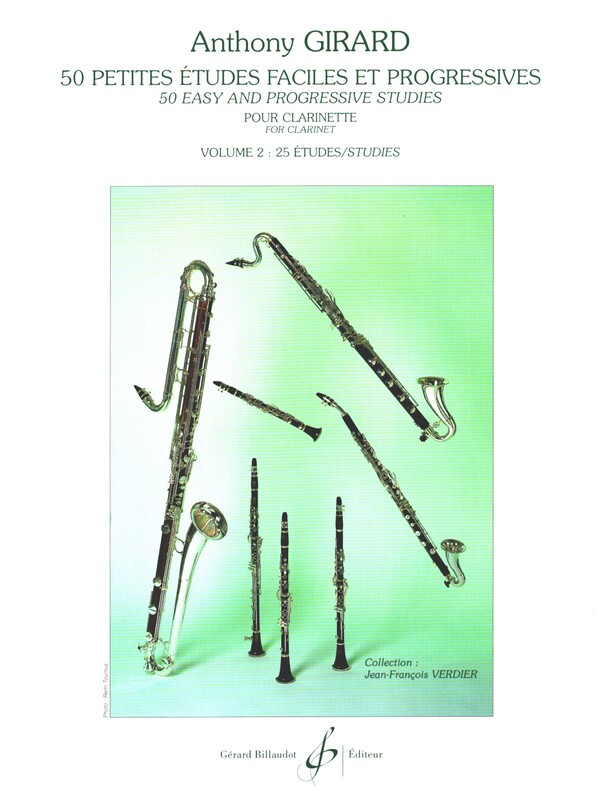 50 petites Études faciles et progressives vol.2 (25 études)  pour clarinette  