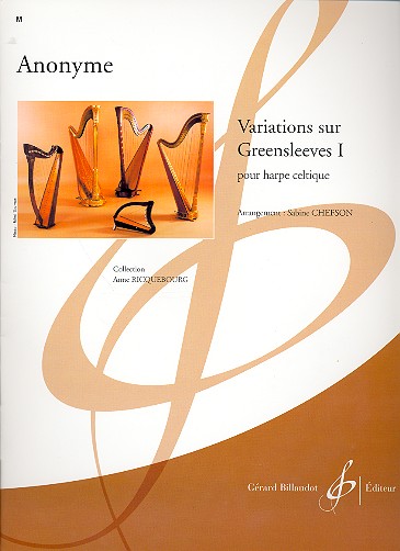 Variations sur Greensleeves vol.1&nbsp;&nbsp;pour harpe celtique&nbsp;&nbsp;