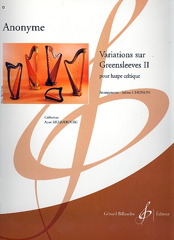 Variations sur Greensleeves vol.2&nbsp;&nbsp;pour harpe celtique&nbsp;&nbsp;