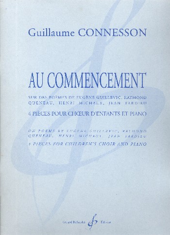 Au commencement&nbsp;&nbsp;pour choeur d'enfants et piano&nbsp;&nbsp;partition