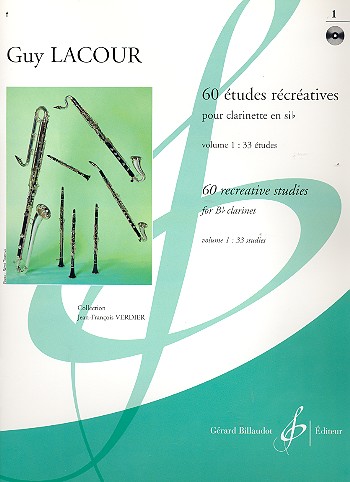 60 études récréatives vol.1  (nos.1-33) (+CD) pour clarinette  