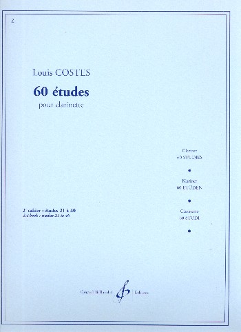 60 Etudes vol.2&nbsp;&nbsp;pour clarinette&nbsp;&nbsp;