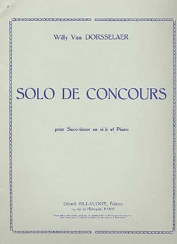 Solo de concours op.60  pour saxophone et piano  