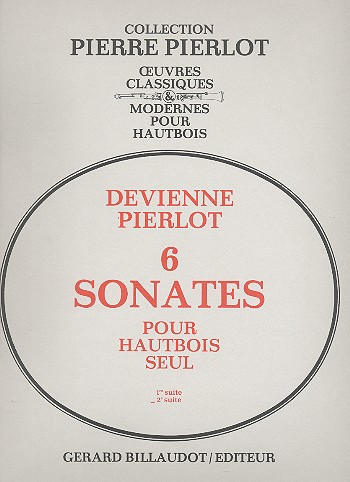 6 Sonate vol.2 (nos.4-6) pour hautbois    