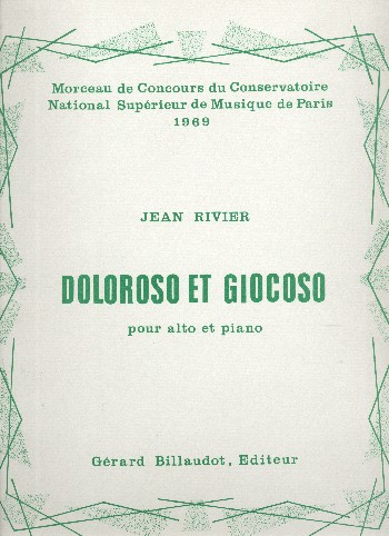 Doloroso et giocoso&nbsp;&nbsp;pour alto et piano&nbsp;&nbsp;