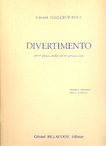 Divertimento op.15 pour piano, orchestre et percussion  pour 2 pianos  partition