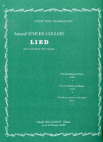 Lied&nbsp;&nbsp;pour saxophone alto et piano&nbsp;&nbsp;