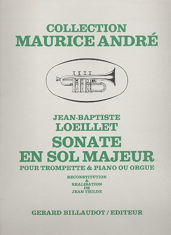 Sonate en sol majeur&nbsp;&nbsp;pour trompette et piano (orgue)&nbsp;&nbsp;