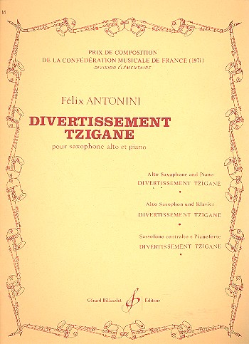 Divertissement tzigane&nbsp;&nbsp;pour saxophone alto et piano&nbsp;&nbsp;