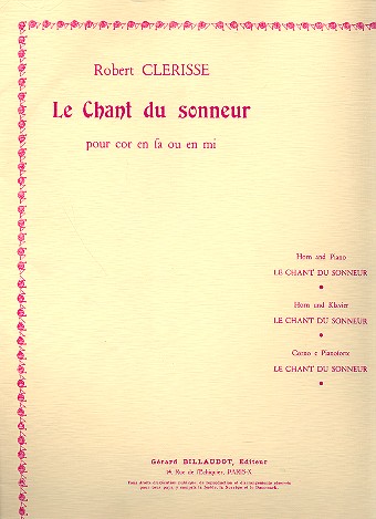 Le chant du sonneur pour cor et piano&nbsp;&nbsp;&nbsp;&nbsp;