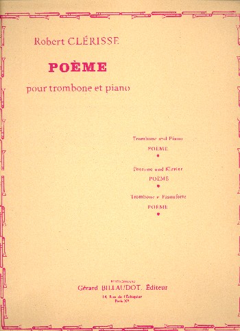 Poème&nbsp;&nbsp;pour trombone et piano&nbsp;&nbsp;