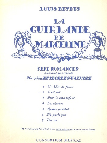 Un cri&nbsp;&nbsp;pour voix moyenne et piano&nbsp;&nbsp;partition