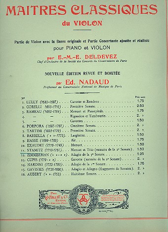 Menuet et trio&nbsp;&nbsp;pour violon et piano&nbsp;&nbsp;