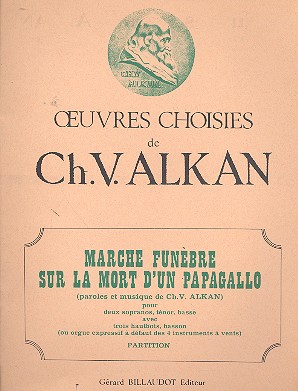 Marche funèbre sur la mort d'un papagallo  pour 4 voix (SSTB), 3 hautbois et basson (orgue)  partition