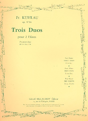 Grand duo en fa majeur op.57bis,1&nbsp;&nbsp;pour 2 flutes&nbsp;&nbsp;parts