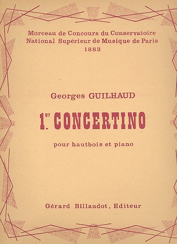 Concertino no.1&nbsp;&nbsp;pour hautbois et piano&nbsp;&nbsp;
