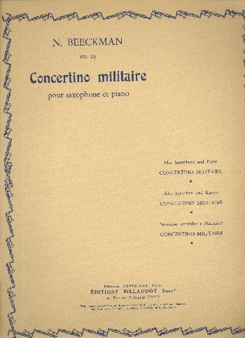 Concertino militaire op.23  pour saxophone alto et piano  