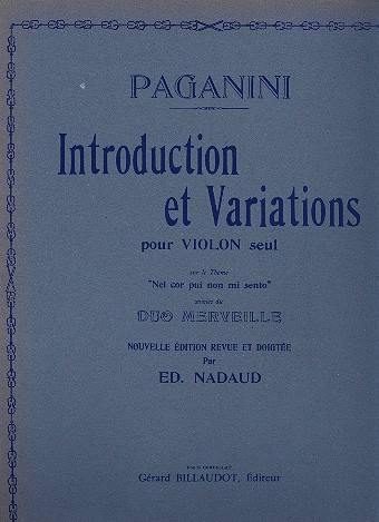 Introduction et variations sur Nel cor più&nbsp;&nbsp;non mi sento pour violon&nbsp;&nbsp;
