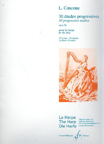 30 études progressives op.26 vol.1&nbsp;&nbsp;pour la harpe&nbsp;&nbsp;