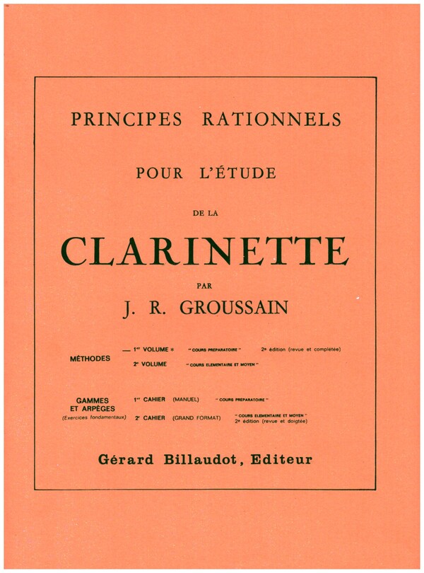 Principes Rationnels vol.1 - Clarinette