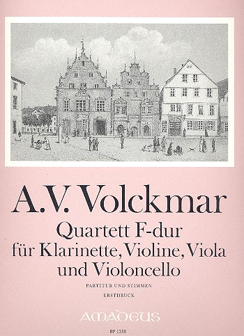 Quartett F-Dur Nr.2  für Klarinette, Violine, Viola und Violoncello  Partitur und Stimmen