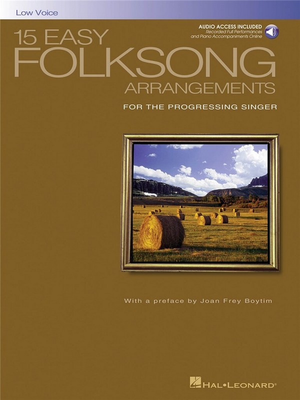 15 Easy Folksong Arrangements (+CD):  for low voice and piano  