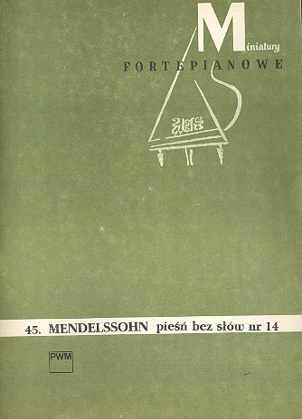 Song without words no.14&nbsp;&nbsp;for piano&nbsp;&nbsp;