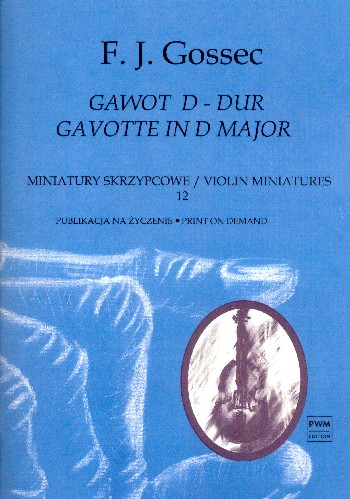 Gavotte in D major  for violin and piano  archive copy