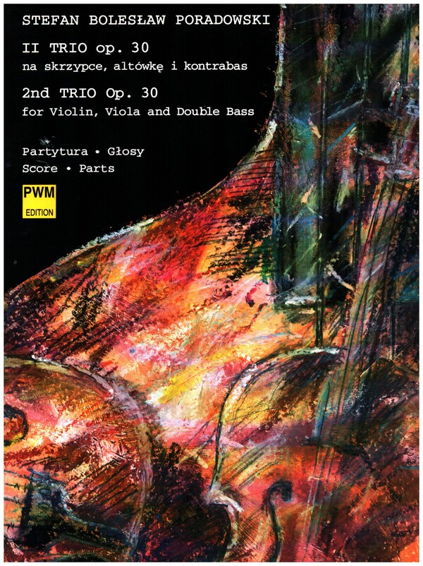 Trio no.2 op.30  for violin, viola and double bass  score and parts