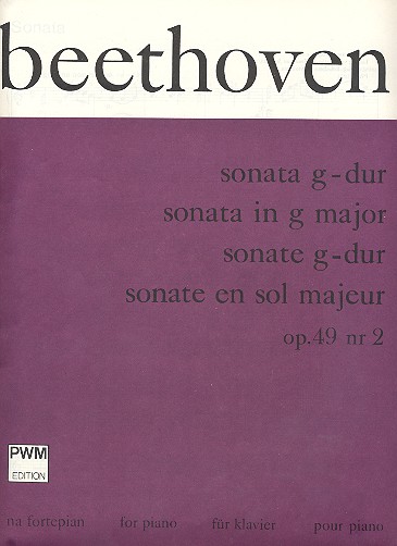 Sonate G-Dur op.49,2&nbsp;&nbsp;für Klavier&nbsp;&nbsp;