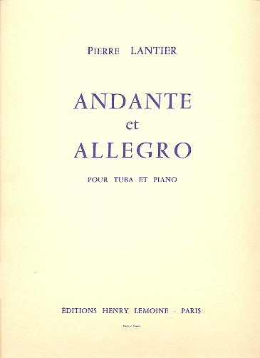 Andante et allegro for tuba and piano&nbsp;&nbsp;&nbsp;&nbsp;