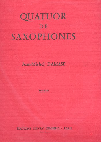 Quatuor de saxophones pour&nbsp;&nbsp;4 saxophones&nbsp;&nbsp;partition et parties