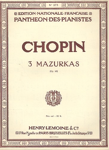 3 Mazurkas op.63   pour piano  