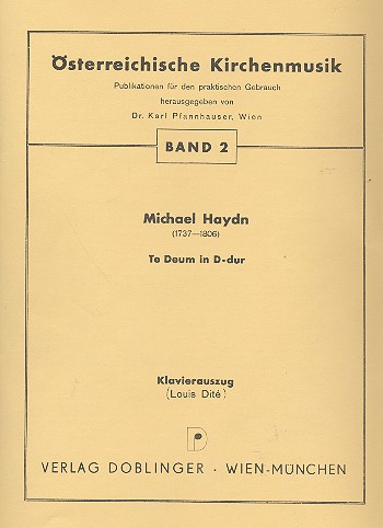 Te Deum D-Dur  für Chor, Orchester und Orgel  Klavierauszug