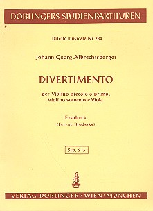 Divertimento F-Dur für 2 Violinen  und Viola  Studienpartitur