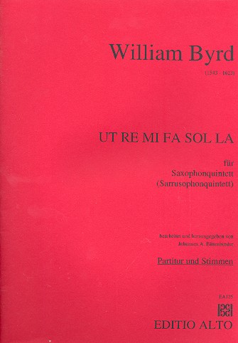 UT RE MI FA SOL LA  für 5 Saxophone (SATBB)  Partitur und Stimmen