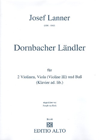 Dornbacher Ländler  für 2 Violinen, Viola  (Violine 3) und Bass  Stimmen