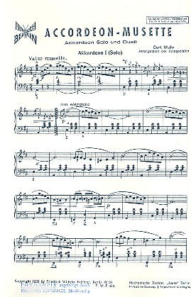 Accordeon-Musette für&nbsp;&nbsp;2 Akkordeons&nbsp;&nbsp;