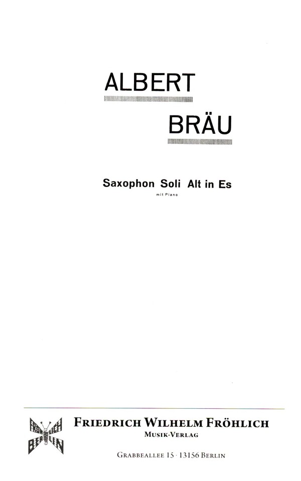 Erinnerungen für Altsaxophon&nbsp;&nbsp;und Klavier&nbsp;&nbsp;