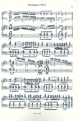 In blauer Nacht  für Akkordeon  