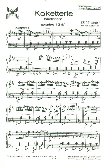 Koketterie für 3 Akkordeons    