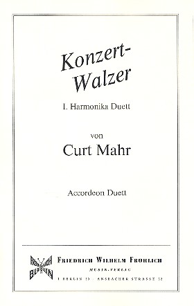 Konzertwalzer für 2 Akkordeons    