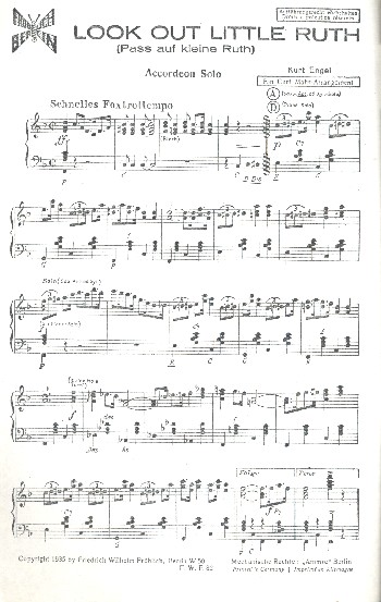 Look out little Ruth   für Akkordeon  